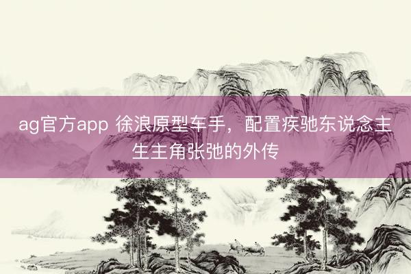 ag官方app 徐浪原型车手，配置疾驰东说念主生主角张弛的外传