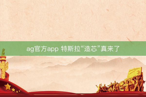 ag官方app 特斯拉“造芯”真来了