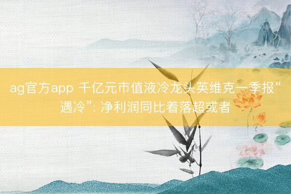 ag官方app 千亿元市值液冷龙头英维克一季报“遇冷”: 净利润同比着落超或者